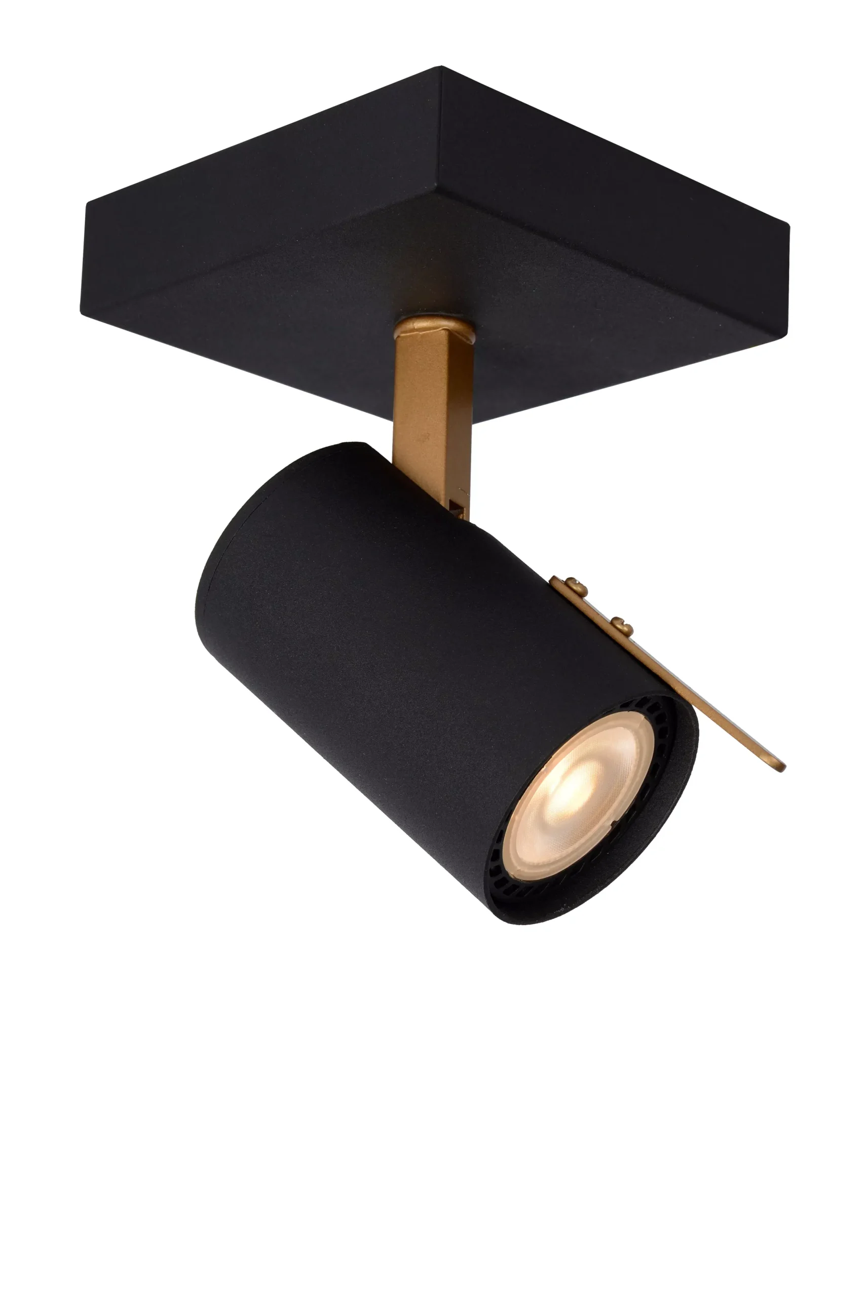 GRONY - Plafondspot - LED Dim to warm - GU10 - 1x5W 2200K/3000K - Zwart*Lucide Best