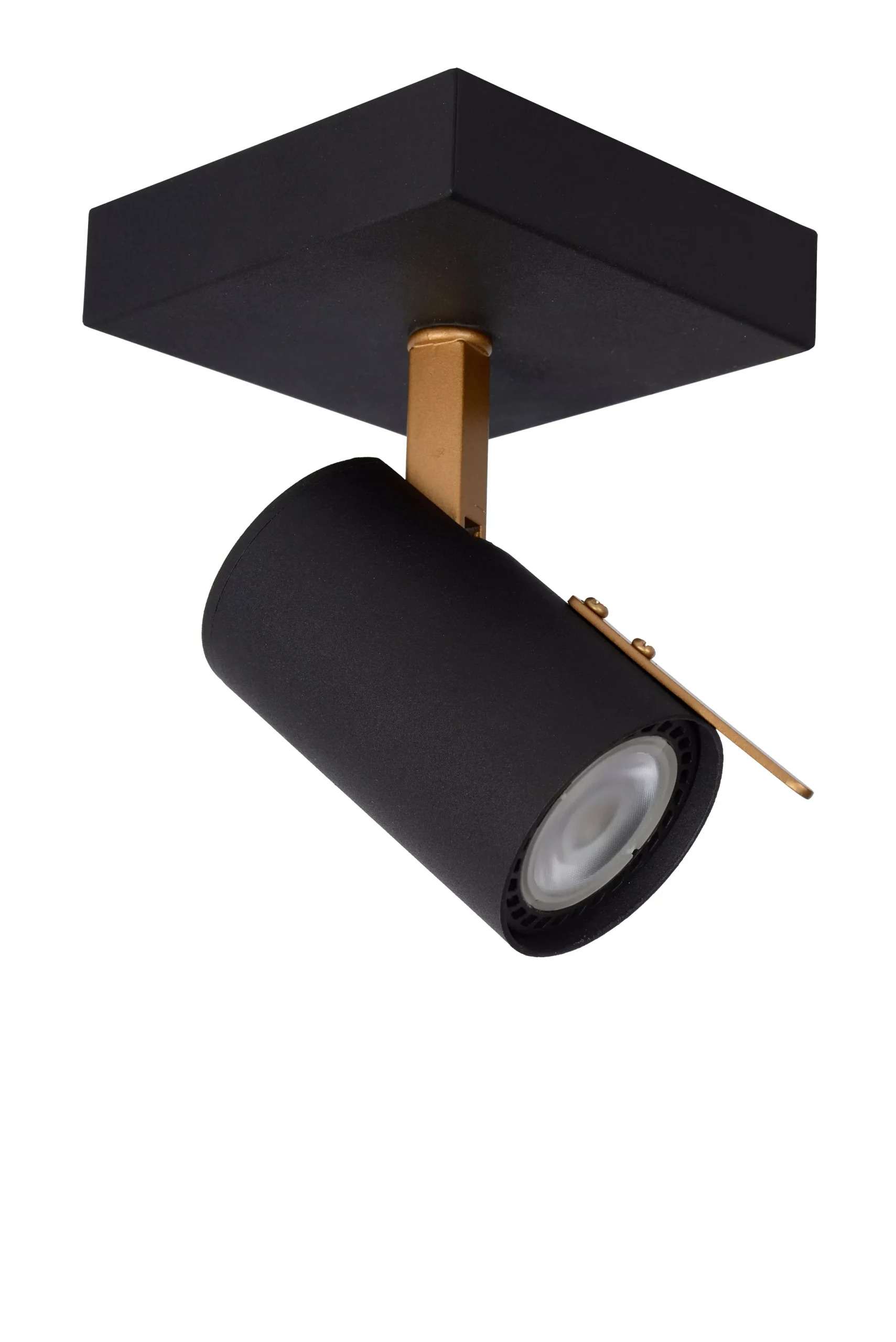 GRONY - Plafondspot - LED Dim to warm - GU10 - 1x5W 2200K/3000K - Zwart*Lucide Best