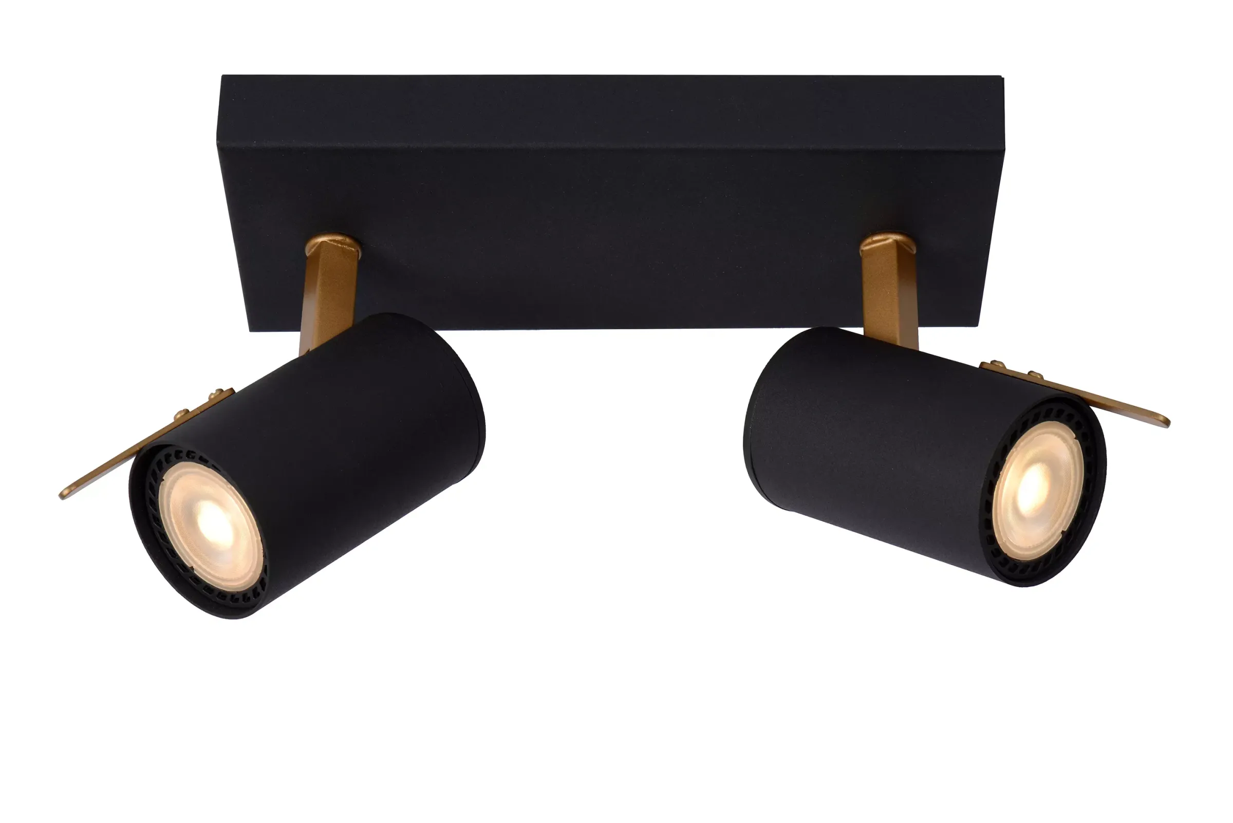 GRONY - Plafondspot - LED Dim to warm - GU10 - 2x5W 2200K/3000K - Zwart*Lucide Flash Sale