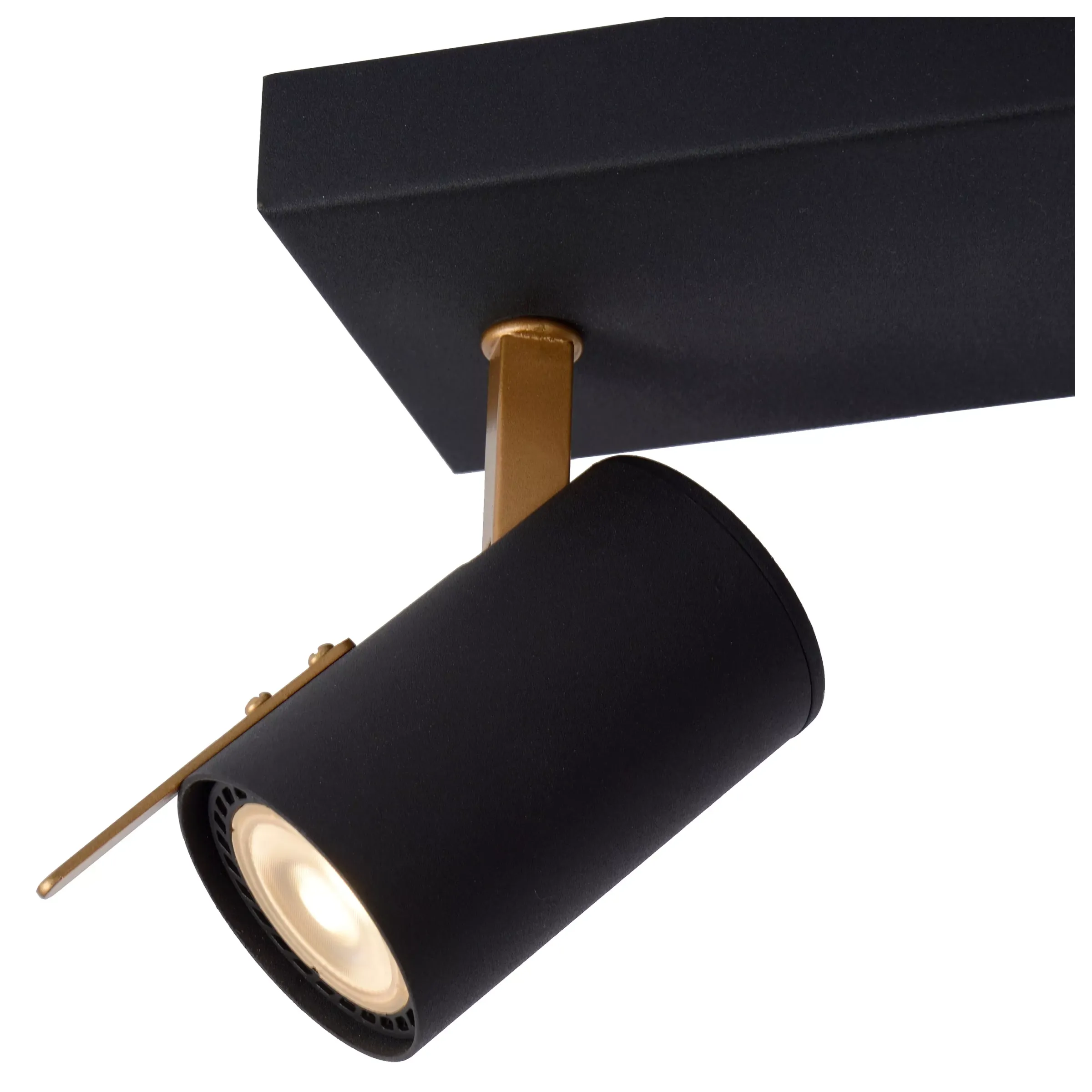 GRONY - Plafondspot - LED Dim to warm - GU10 - 2x5W 2200K/3000K - Zwart*Lucide Flash Sale