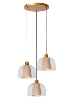 GUNHILD - Hanglamp - 3xE27 - Transparant*Lucide Cheap