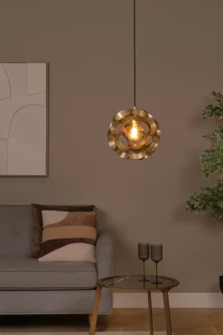 HANNELORE - Hanglamp - Ø 30 cm - 1xE27 - Mat Goud / Messing*Lucide Cheap