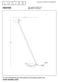 HESTER - Leeslamp - 1xGU10 - Wit*Lucide New