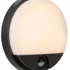 HUPS IR - Wandlamp Binnen/Buiten - Ø 21 cm - LED - 1x10W 3000K - IP54 - Beweging & dag/nacht sensor - Zwart*Lucide Fashion
