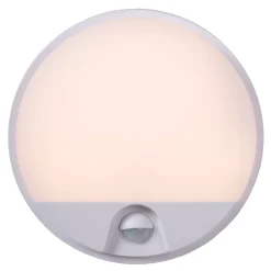 HUPS IR - Wandlamp Binnen/Buiten - Ø 21 cm - LED - 1x10W 3000K - IP54 - Beweging & dag/nacht sensor - Wit*Lucide Shop