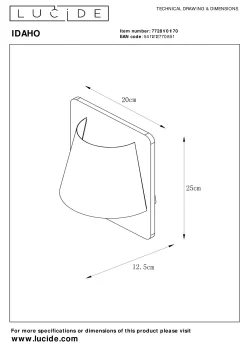 IDAHO - Wandlamp - 1xE14 - Bruin*Lucide Cheap