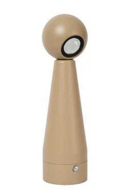 IPSOS - Oplaadbare Tafellamp - Accu/Batterij - LED Dim to warm - 1x3W 3000K/3200K - Taupe*Lucide Outlet