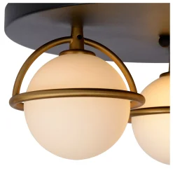 ISOBEL - Plafonnière Badkamer - Ø 38 cm - 3xG9 - IP44 - Zwart*Lucide Cheap