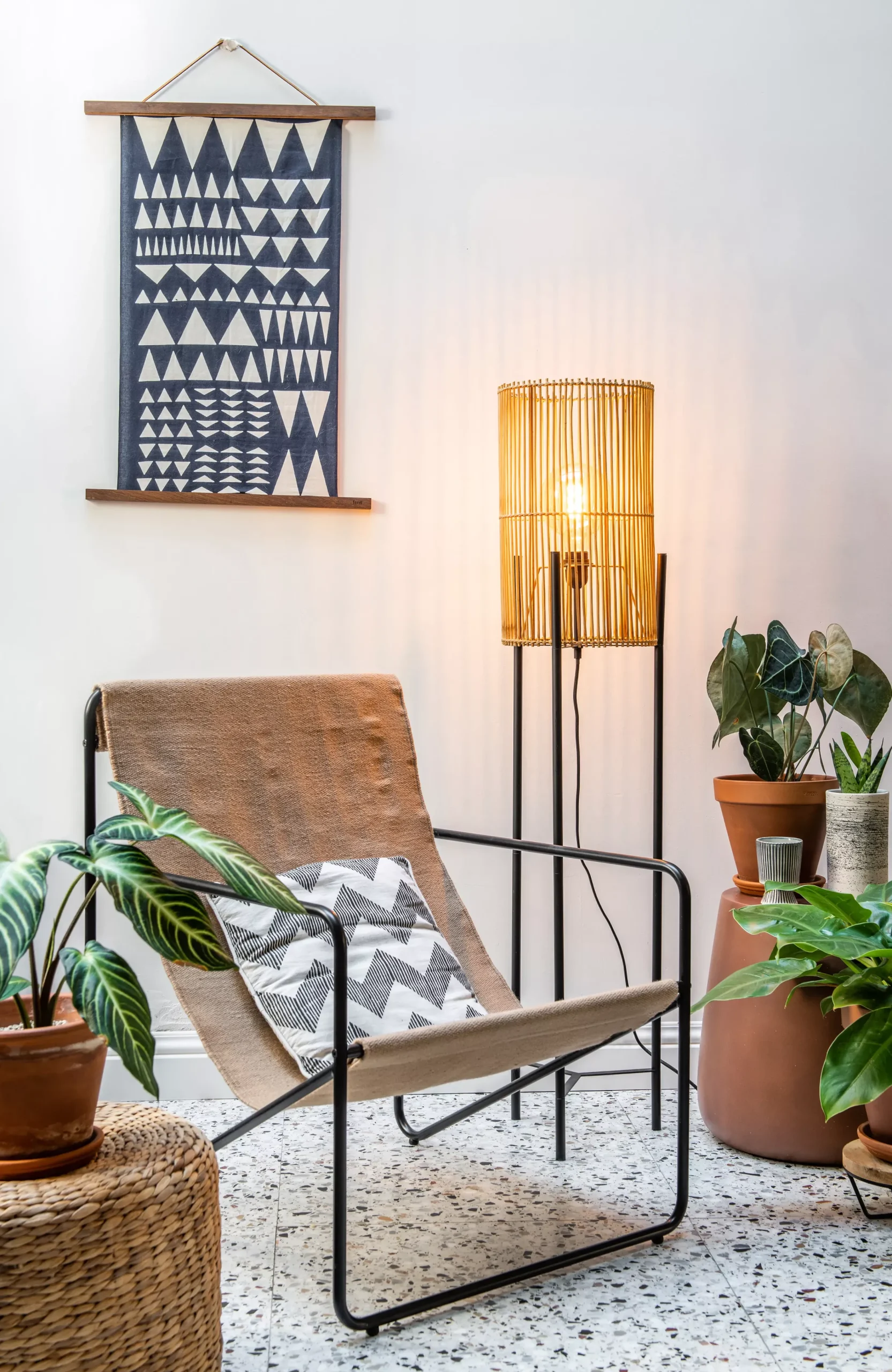 JANTINE - Vloerlamp - Ø 30 cm - 1xE27 - Naturel*Lucide Online