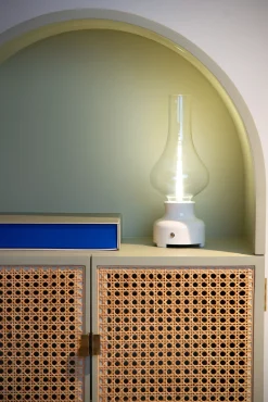 JASON - Oplaadbare Tafellamp - Accu/Batterij - Ø 12 cm - LED 3 StepDim - 1x2W 3000K - Wit*Lucide Sale