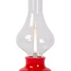 JASON - Oplaadbare Tafellamp - Accu/Batterij - Ø 12 cm - LED 3 StepDim - 1x2W 3000K - Rood*Lucide New