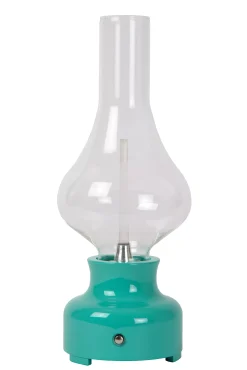 JASON - Oplaadbare Tafellamp - Accu/Batterij - Ø 12 cm - LED 3 StepDim - 1x2W 3000K - Turkoois*Lucide Fashion
