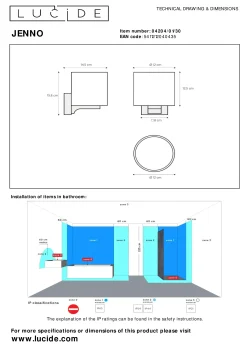 JENNO - Wandlamp Badkamer - 1xG9 - IP44 - Zwart*Lucide Clearance