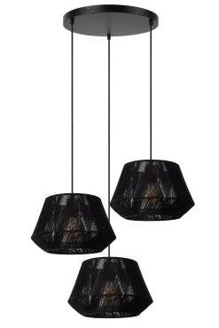 JESSICA - Hanglamp - Ø 35,5 cm - 3xE27 - Zwart*Lucide Cheap
