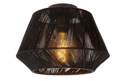 JESSICA - Plafonnière - Ø 30 cm - 1xE27 - Zwart*Lucide Fashion