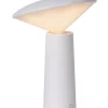 JIVE - Oplaadbare Tafellamp Binnen/Buiten - Accu/Batterij - Ø 13,7 cm - LED Dimb. - CCT - 1x3W 2800K/6500K - IP44 - Wit*Lucide Outlet