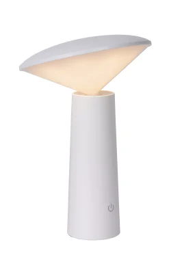 JIVE - Oplaadbare Tafellamp Binnen/Buiten - Accu/Batterij - Ø 13,7 cm - LED Dimb. - CCT - 1x3W 2800K/6500K - IP44 - Wit*Lucide Outlet