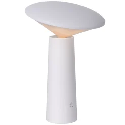 JIVE - Oplaadbare Tafellamp Binnen/Buiten - Accu/Batterij - Ø 13,7 cm - LED Dimb. - CCT - 1x3W 2800K/6500K - IP44 - Wit*Lucide Outlet