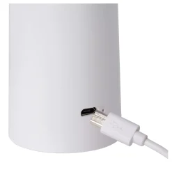 JIVE - Oplaadbare Tafellamp Binnen/Buiten - Accu/Batterij - Ø 13,7 cm - LED Dimb. - CCT - 1x3W 2800K/6500K - IP44 - Wit*Lucide Outlet