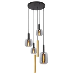 JOANET - Hanglamp - Ø 65 cm - 4xE27 - Koffie*Lucide Hot