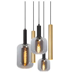 JOANET - Hanglamp - Ø 65 cm - 4xE27 - Koffie*Lucide Hot