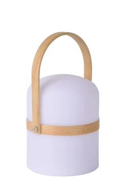 JOE - Oplaadbare Tafellamp Binnen/Buiten - Accu/Batterij - Ø 14,5 cm - LED Dim to warm - 1x3W 2800K/3200K - IP44 - Wit*Lucide Clearance