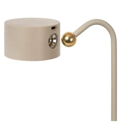 JOLAN - Oplaadbare Bureaulamp - Accu/Batterij - LED Dim to warm - 1x3,5W 2700K/5700K - Taupe*Lucide Flash Sale