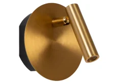 JOLIJN - Oplaadbare Bedlamp / Wandlamp - Accu/Batterij - Ø 10,2 cm - LED - 1x2W 3000K - Magnetisch - Mat Goud / Messing*Lucide Sale