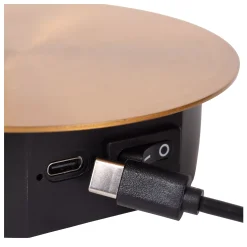 JOLIJN - Oplaadbare Bedlamp / Wandlamp - Accu/Batterij - Ø 10,2 cm - LED - 1x2W 3000K - Magnetisch - Mat Goud / Messing*Lucide Sale