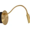 JOLIJN - Oplaadbare Bedlamp / Wandlamp - Accu/Batterij - Ø 11 cm - LED - 1x2W 3000K - Magnetisch - Mat Goud / Messing*Lucide Outlet