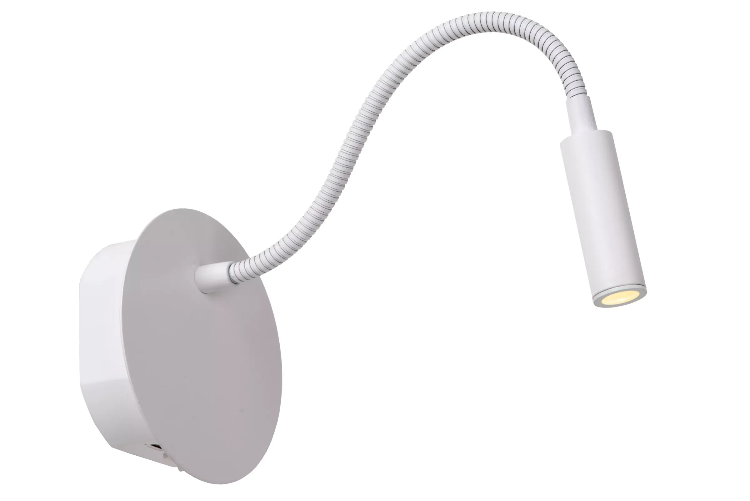 JOLIJN - Oplaadbare Bedlamp / Wandlamp - Accu/Batterij - Ø 11 cm - LED - 1x2W 3000K - Magnetisch - Wit*Lucide Hot