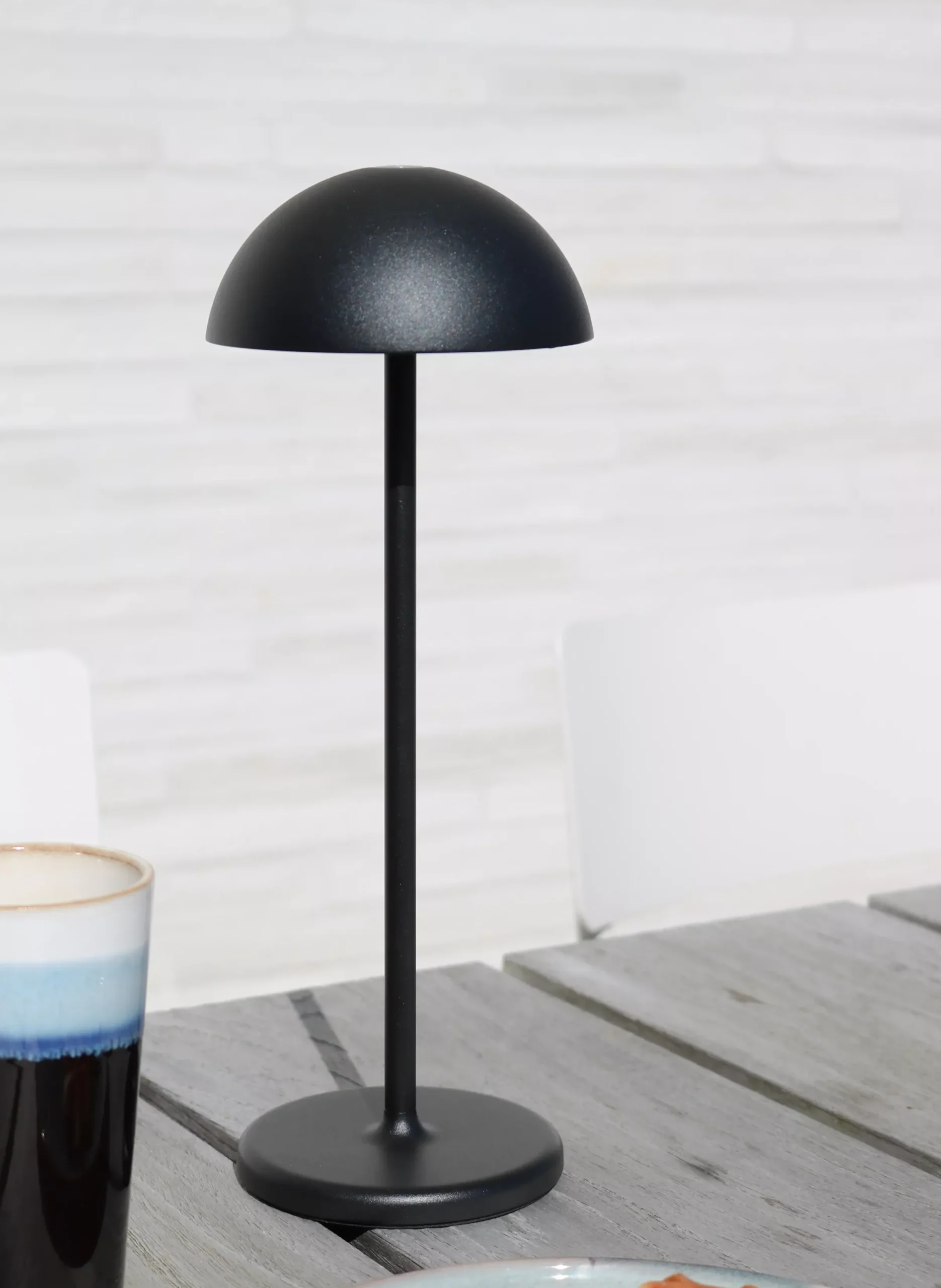 JOY - Oplaadbare Tafellamp Binnen/Buiten - Accu/Batterij - Ø 12 cm - LED Dimb. - 1x1,5W 3000K - IP54 - Zwart*Lucide Flash Sale