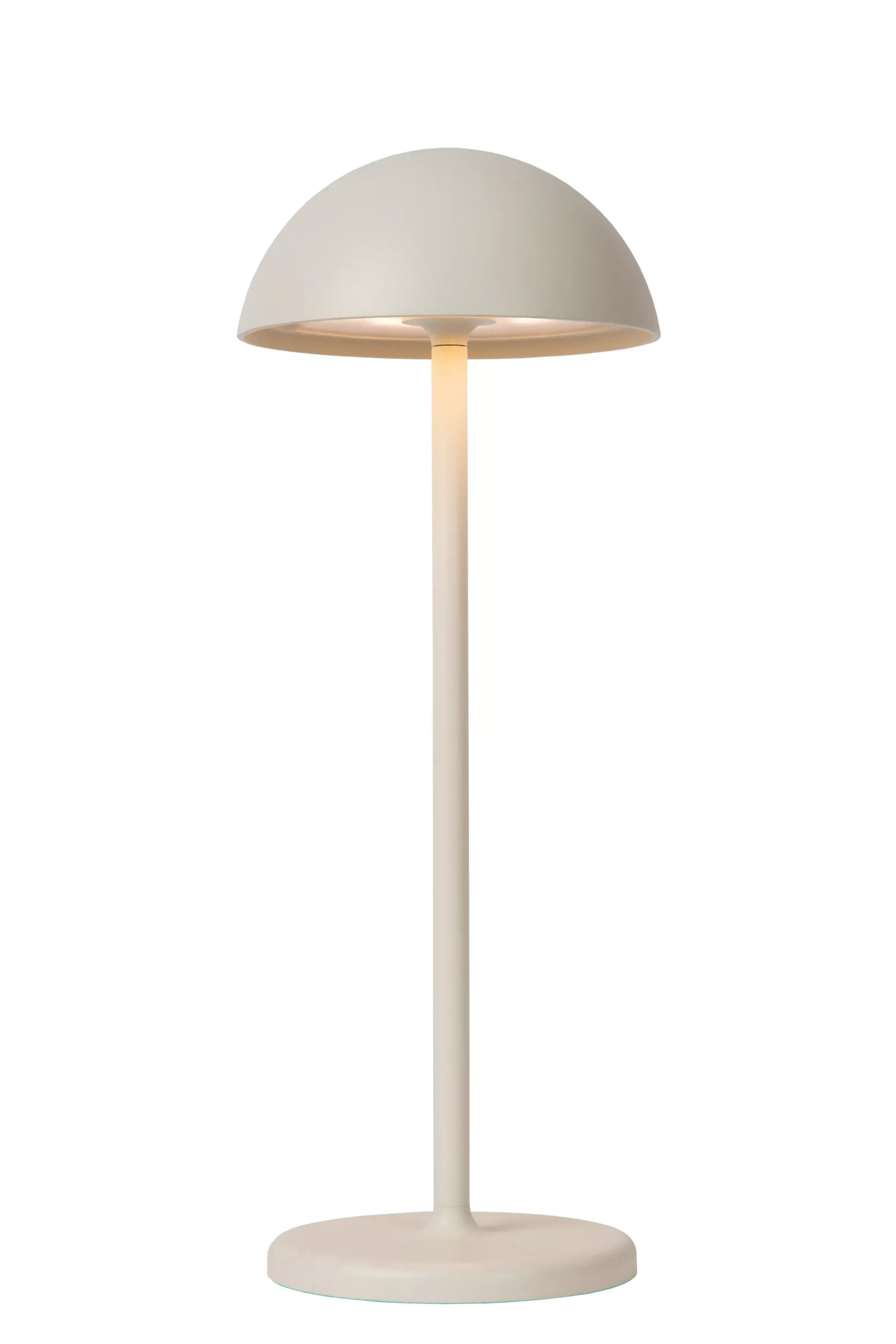 JOY - Oplaadbare Tafellamp Binnen/Buiten - Accu/Batterij - Ø 12 cm - LED Dimb. - 1x1,5W 3000K - IP54 - Wit*Lucide Discount