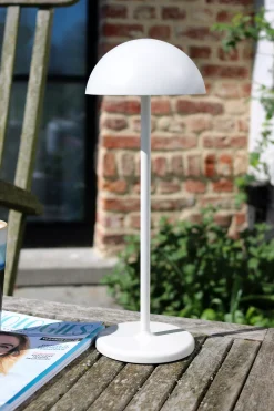 JOY - Oplaadbare Tafellamp Binnen/Buiten - Accu/Batterij - Ø 12 cm - LED Dimb. - 1x1,5W 3000K - IP54 - Wit*Lucide Discount