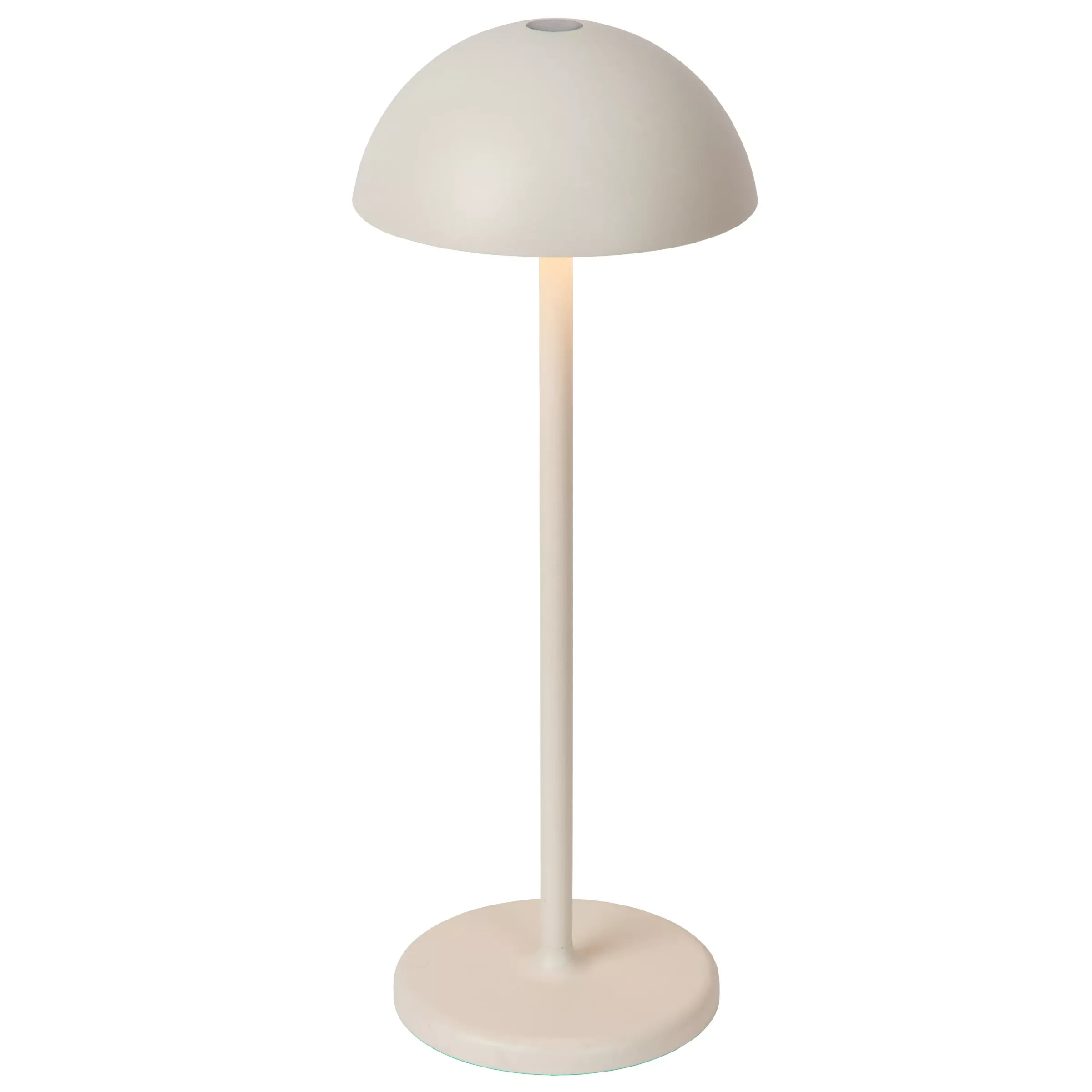 JOY - Oplaadbare Tafellamp Binnen/Buiten - Accu/Batterij - Ø 12 cm - LED Dimb. - 1x1,5W 3000K - IP54 - Wit*Lucide Discount