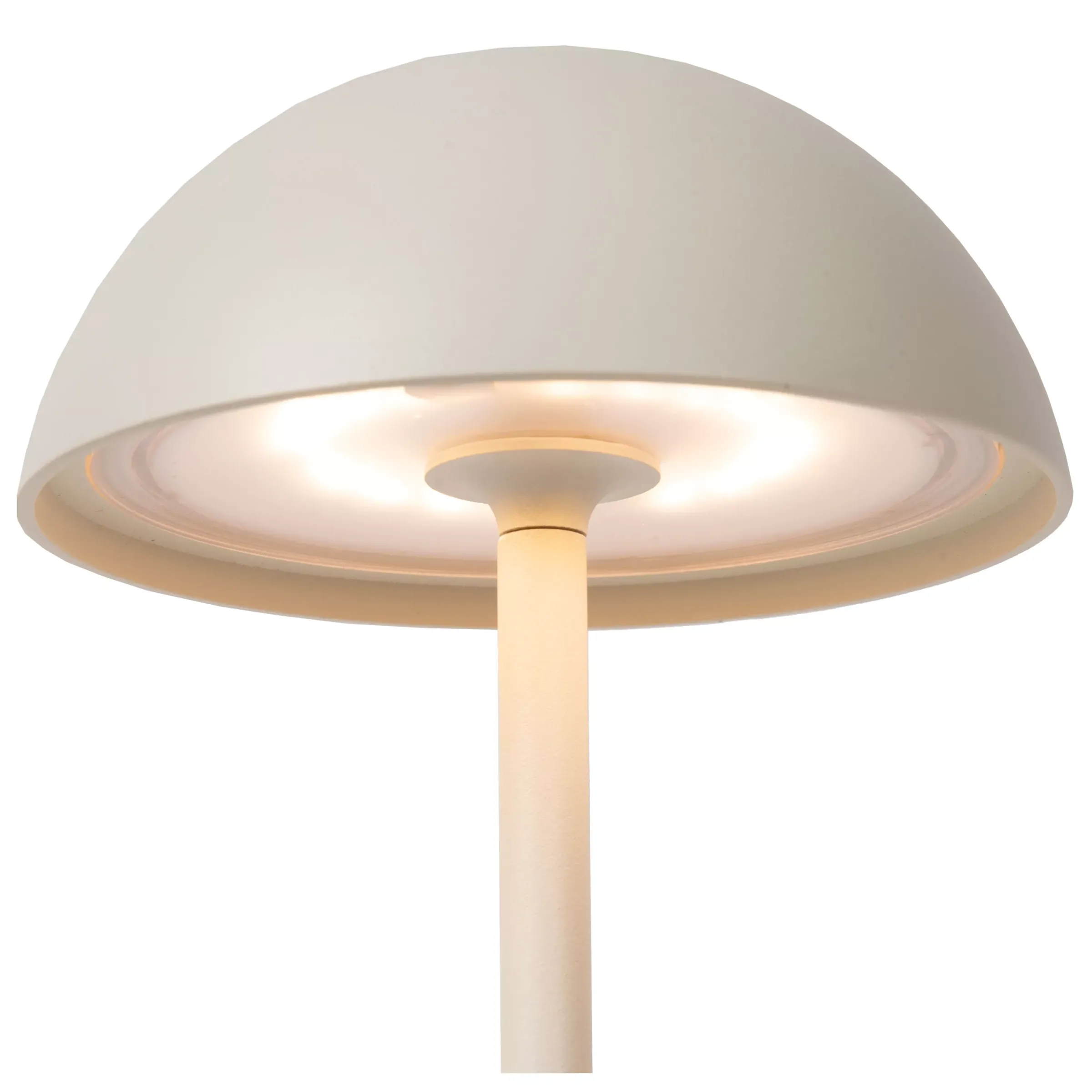 JOY - Oplaadbare Tafellamp Binnen/Buiten - Accu/Batterij - Ø 12 cm - LED Dimb. - 1x1,5W 3000K - IP54 - Wit*Lucide Discount