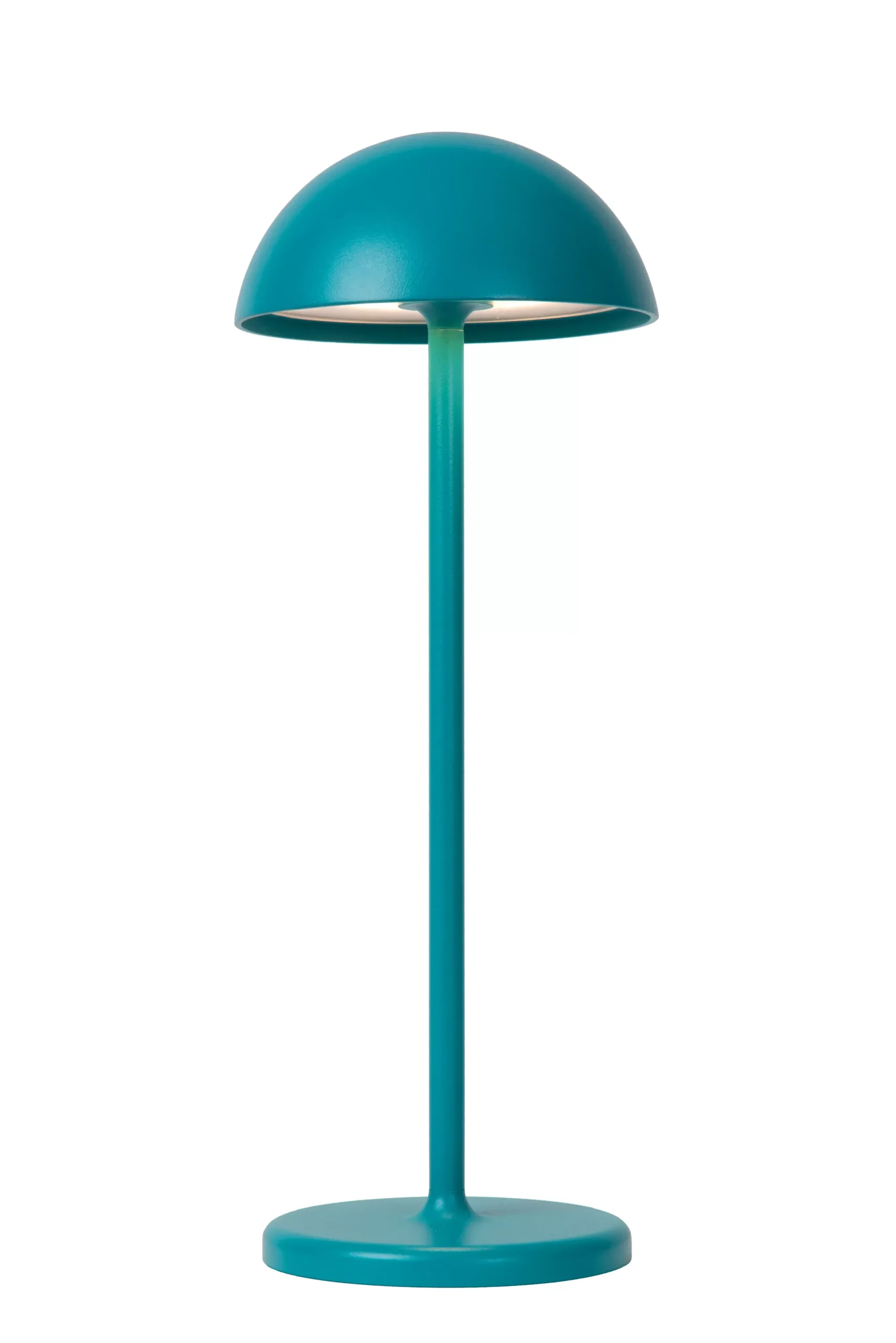 JOY - Oplaadbare Tafellamp Binnen/Buiten - Accu/Batterij - Ø 12 cm - LED Dimb. - 1x1,5W 3000K - IP54 - Turkoois*Lucide Outlet
