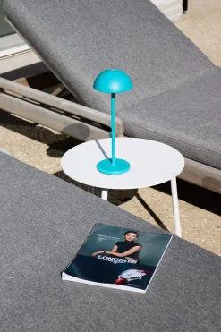 JOY - Oplaadbare Tafellamp Binnen/Buiten - Accu/Batterij - Ø 12 cm - LED Dimb. - 1x1,5W 3000K - IP54 - Turkoois*Lucide Outlet