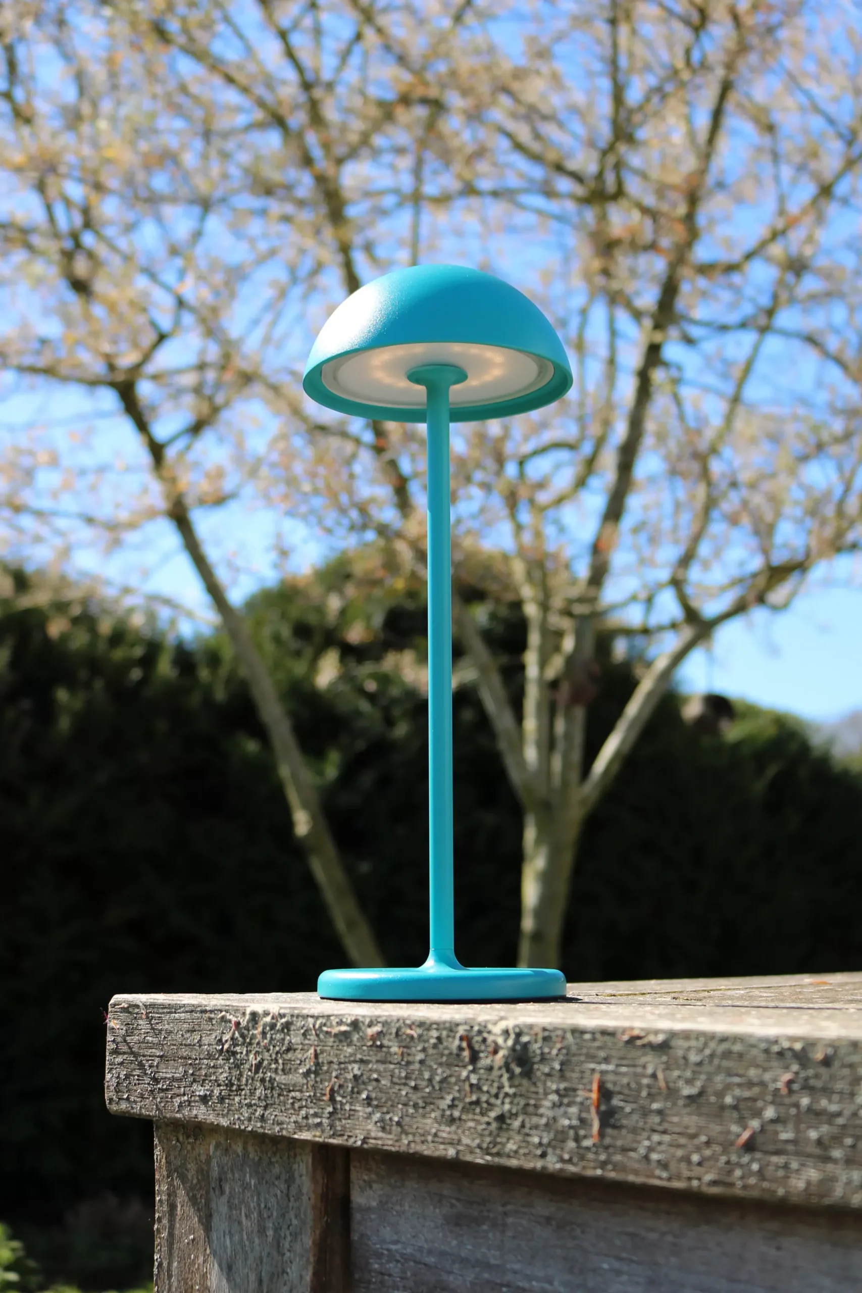 JOY - Oplaadbare Tafellamp Binnen/Buiten - Accu/Batterij - Ø 12 cm - LED Dimb. - 1x1,5W 3000K - IP54 - Turkoois*Lucide Outlet