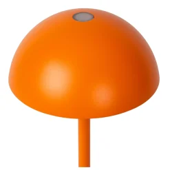 JOY - Oplaadbare Tafellamp Binnen/Buiten - Accu/Batterij - Ø 12 cm - LED Dimb. - 1x1,5W 3000K - IP54 - Oranje*Lucide New