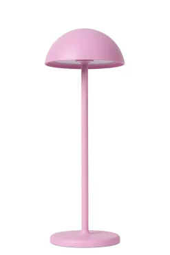 JOY - Oplaadbare Tafellamp Binnen/Buiten - Accu/Batterij - Ø 12 cm - LED Dimb. - 1x1,5W 3000K - IP54 - Roze*Lucide Discount
