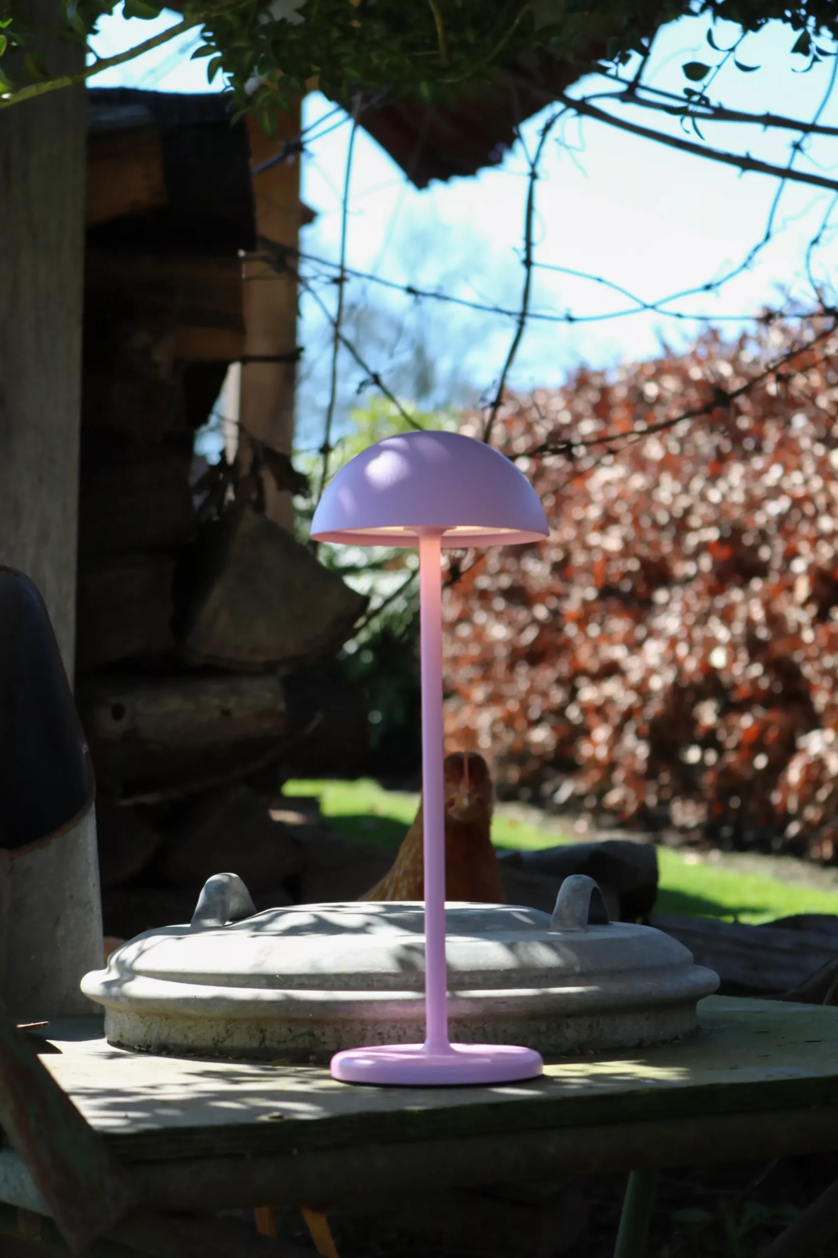 JOY - Oplaadbare Tafellamp Binnen/Buiten - Accu/Batterij - Ø 12 cm - LED Dimb. - 1x1,5W 3000K - IP54 - Roze*Lucide Discount