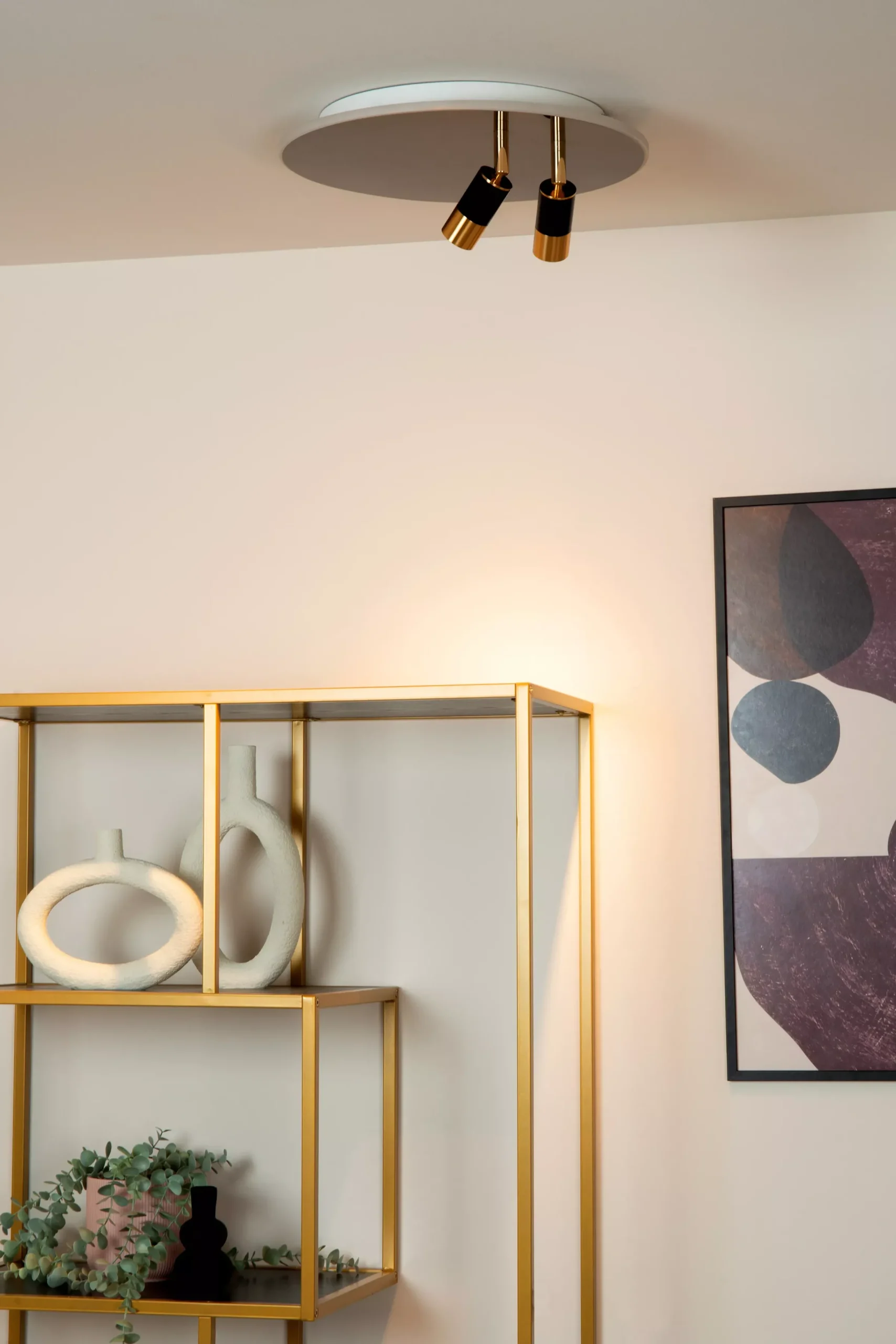 JUBEL - Plafonnière - Ø 40 cm - LED - CCT - 2700K - Zwart chroom*Lucide Fashion
