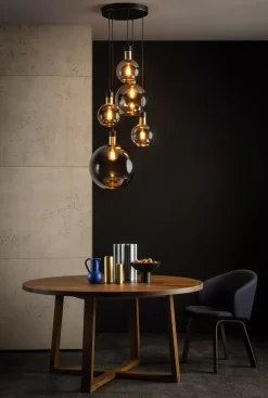 JULIUS - Hanglamp - 5xE27 - Fumé*Lucide Online