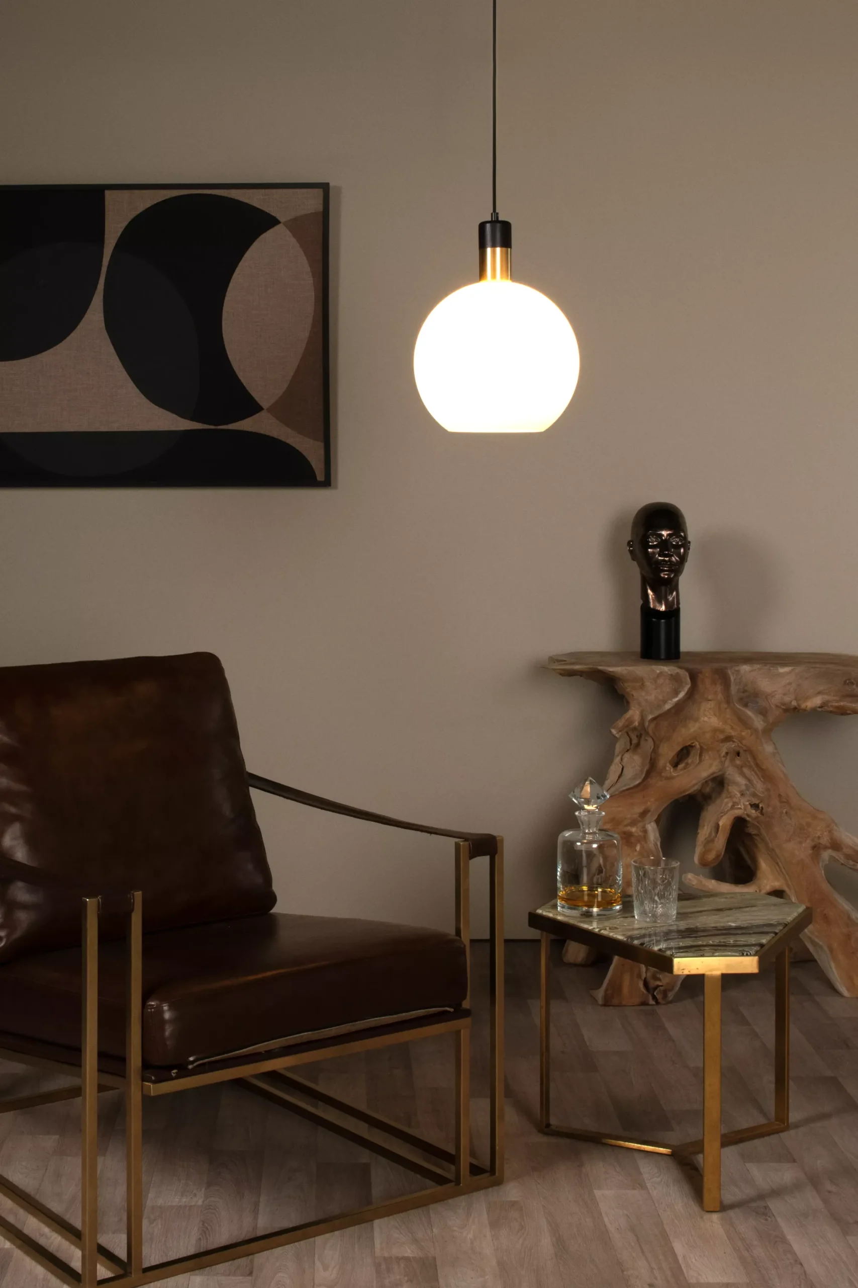 JULIUS - Hanglamp - Ø 20 cm - 1xE27 - Opaal*Lucide Best