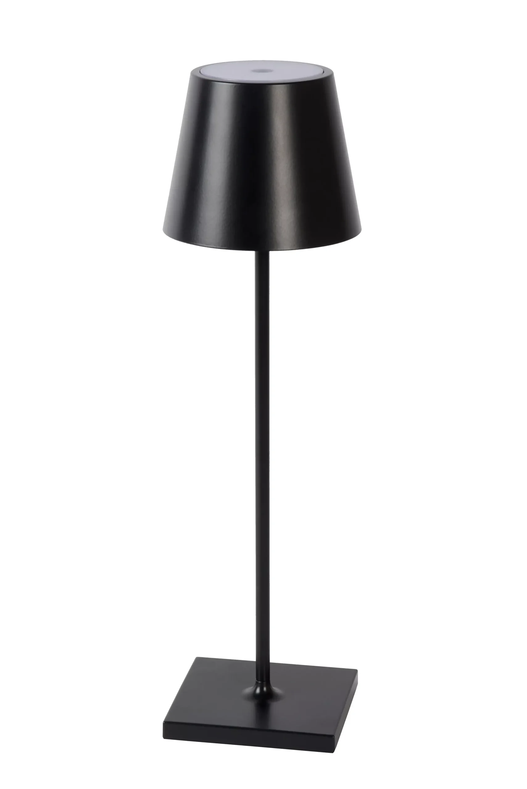 JUSTIN - Oplaadbare Tafellamp Binnen/Buiten - Accu/Batterij - Ø 11 cm - LED Dimb. - CCT - 1x2,2W 2700K/3000K - IP54 - Zwart*Lucide Online