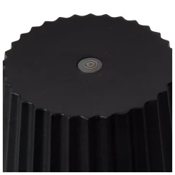 JUSTINE - Oplaadbare Tafellamp Binnen/Buiten - Accu/Batterij - LED Dimb. - 1x2W 2700K - IP54 - Met draadloos oplaadstation - Zwart*Lucide Discount