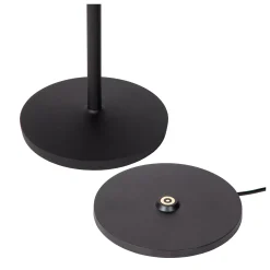 JUSTINE - Oplaadbare Tafellamp Binnen/Buiten - Accu/Batterij - LED Dimb. - 1x2W 2700K - IP54 - Met draadloos oplaadstation - Zwart*Lucide Discount