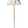 JUSTINE - Oplaadbare Tafellamp Binnen/Buiten - Accu/Batterij - LED Dimb. - 1x2W 2700K - IP54 - Met draadloos oplaadstation - Wit*Lucide Sale
