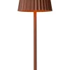 JUSTINE - Oplaadbare Tafellamp Binnen/Buiten - Accu/Batterij - LED Dimb. - 1x2W 2700K - IP54 - Met draadloos oplaadstation - Roest bruin*Lucide New
